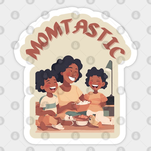 Momtastic, Mothers Day, Grandma Gift Sticker by Peacock-Design